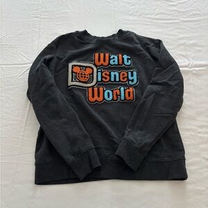 Disney Grey Crewneck Sweatshirt with Colorful Logo